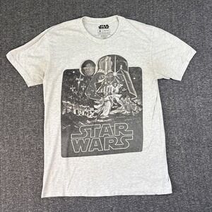 Star Wars A New Hope Official Movie Poster Men's T Shirt Size Medium Gray